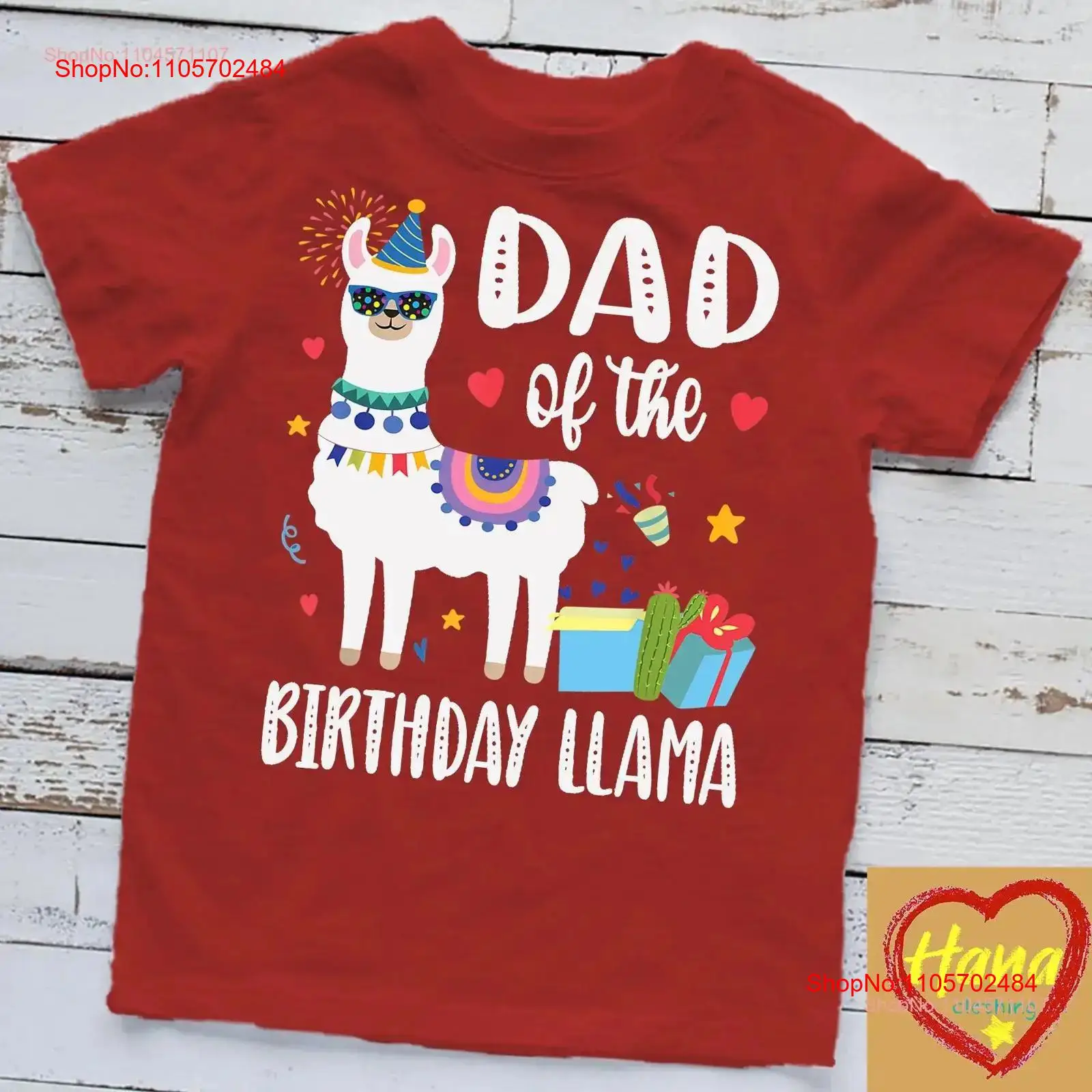 Vintage Fashion Outfits Men - Herren-T-Shirt „Dad Of The Birthday Llama