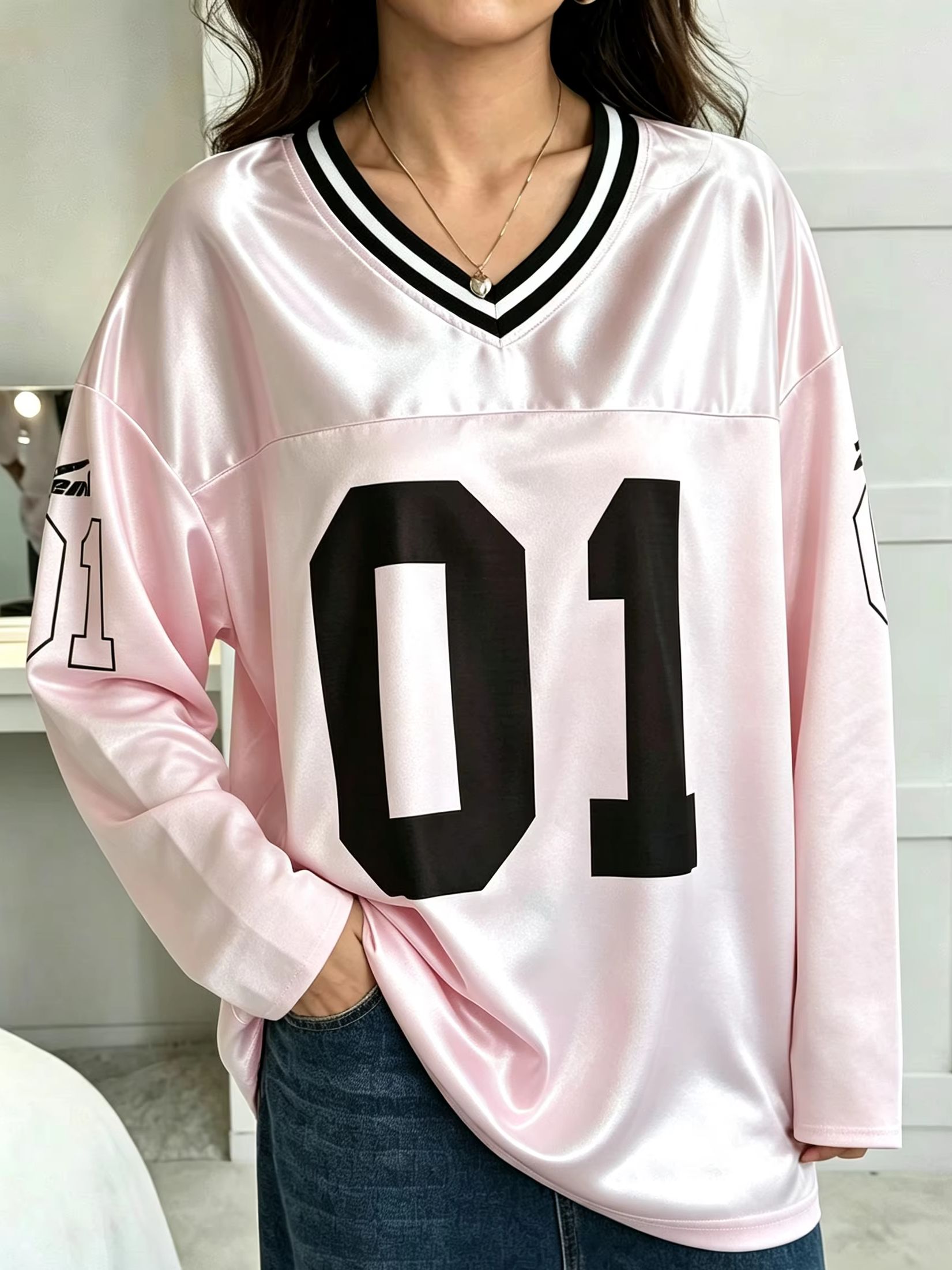 Vintage Fashion Streetwear - Herren Damen Vintage Langarm Oversized T-Shirt