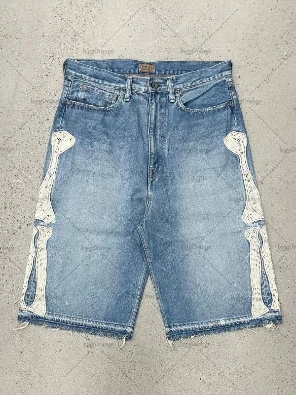 Vintage Fashion Jeans - Deeptown Y2k Vintage Harajuku Denim-Shorts für