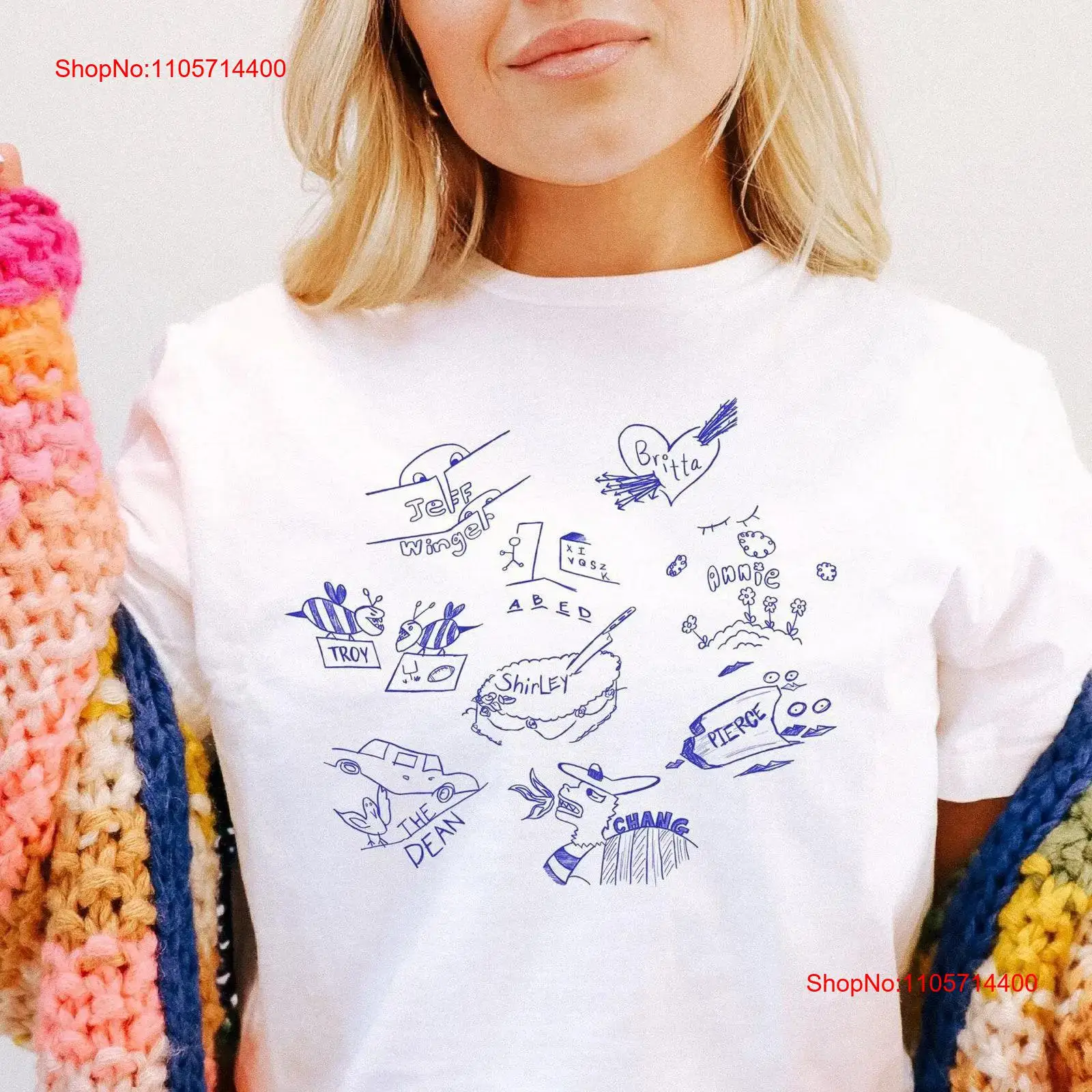 Vintage Fashion Community - Community TV Show Doodles T-Shirt mit