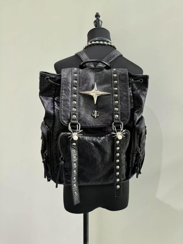 Vintage Fashion Boutique - Gothic Punk PU Leder Umhängetasche Niete