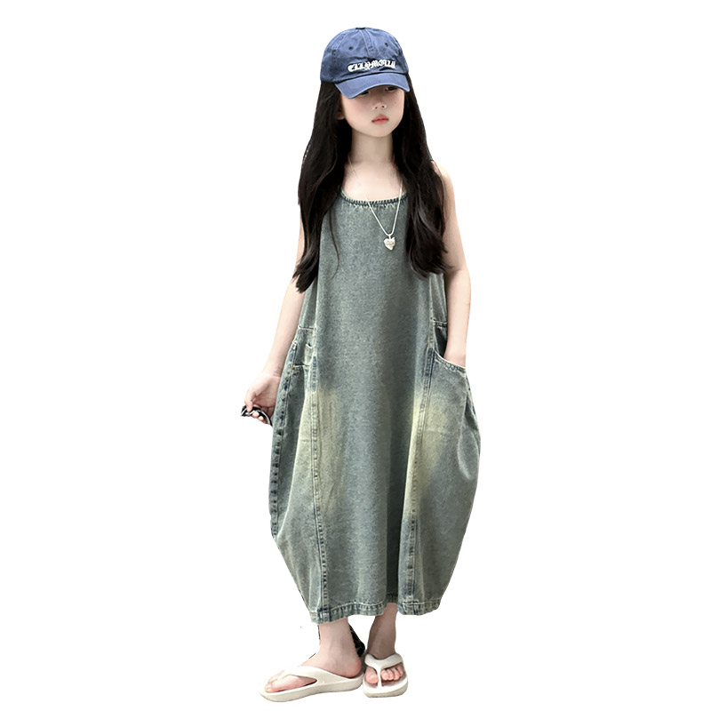 Vintage Fashion Streetwear - Vintage Blau Kinder Mädchen Hohe Qualität