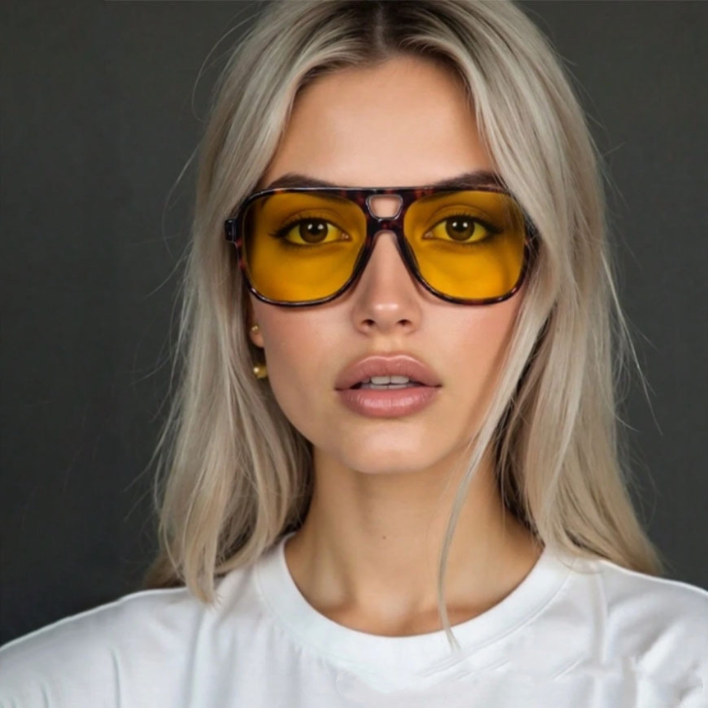 Vintage Fashion Streetwear - Neue Vintage Klassische Designer-Doppelbrücken-Pilotensonnenbrille für Damen