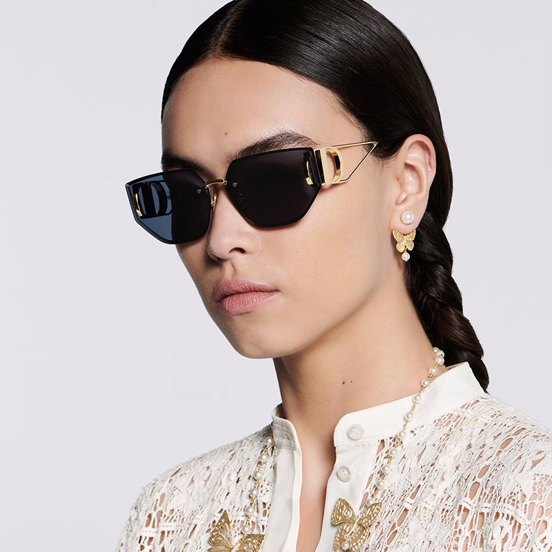 Vintage Fashion Brand Names - Frauen Sonnenbrille Metall Ausgehöhlte Beine Rahmenlose
