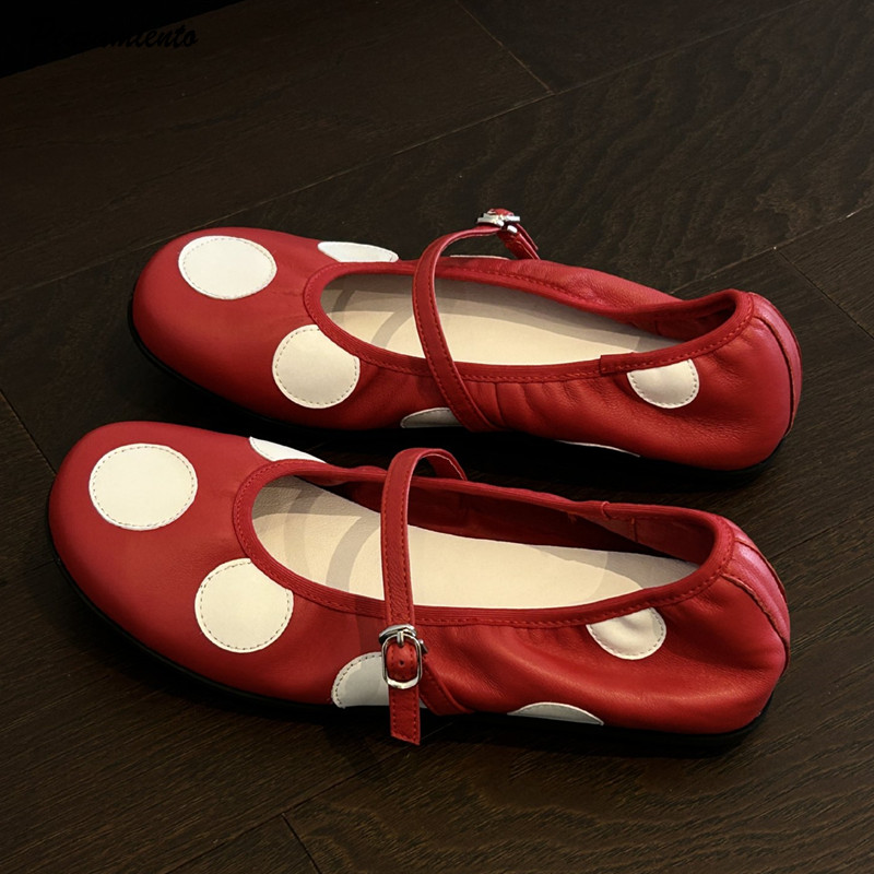 Vintage Fashion Rome - Vintage Polka Dot Mary Janes Damen