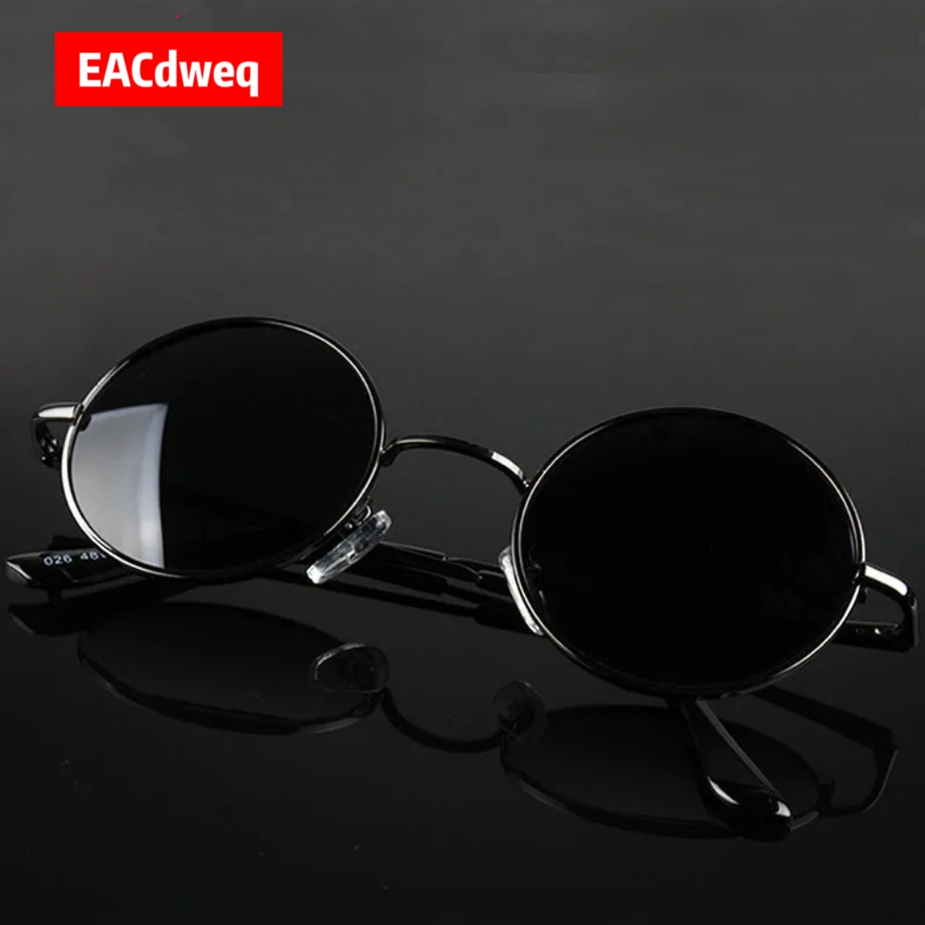 Vintage Fashion Streetwear - Retro Vintage Runde Sonnenbrille für Herren