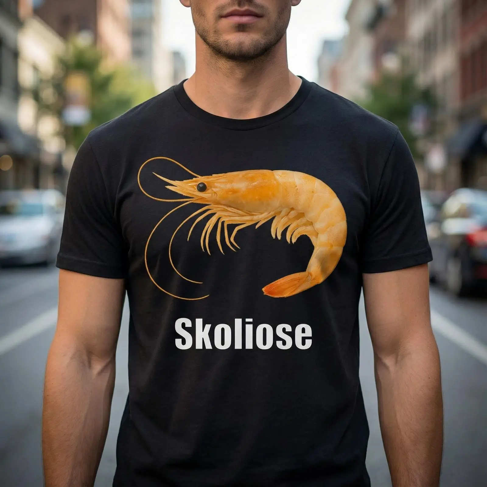Shrimp Scoliosis T-Shirt, dunk – Vintage Fashion Gen Z Bewertung und Preis