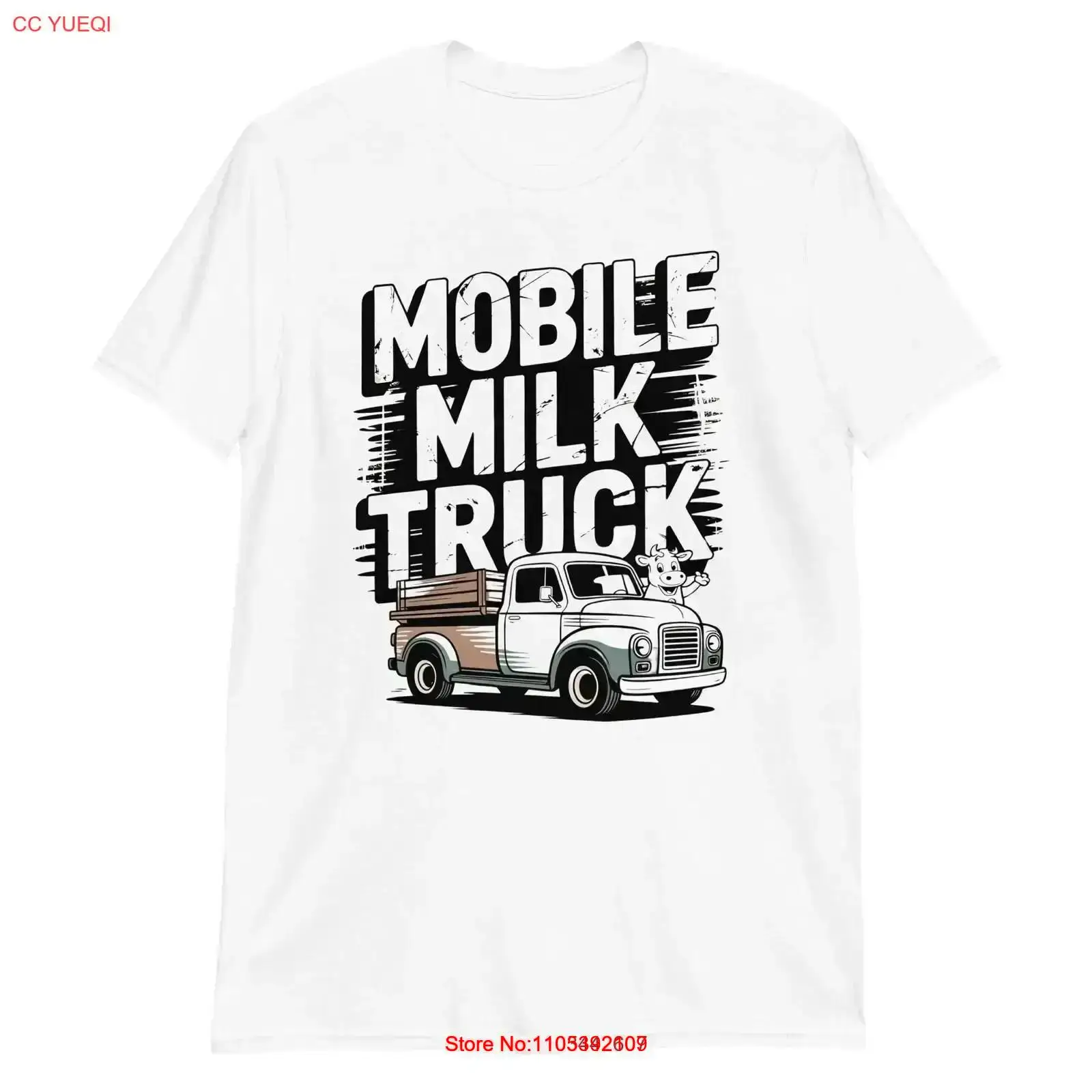 Mobile Milk Truck T-Shirt im V – Vintage Fashion Market Bewertung und Preis