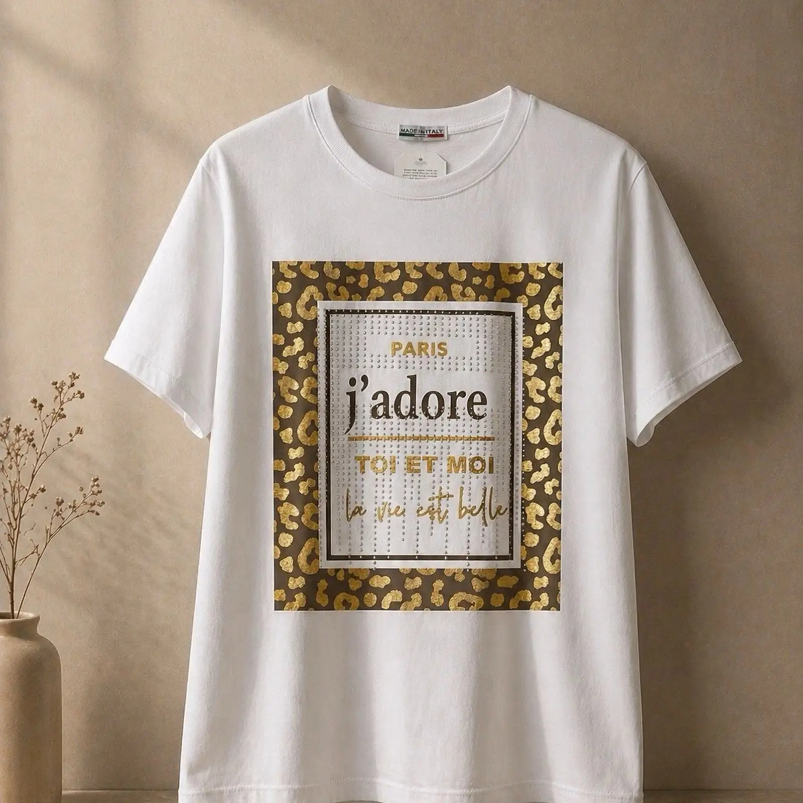Damen T-Shirt Weiß Leo quot J' – Vintage Fashion Bloggers Bewertung und Preis