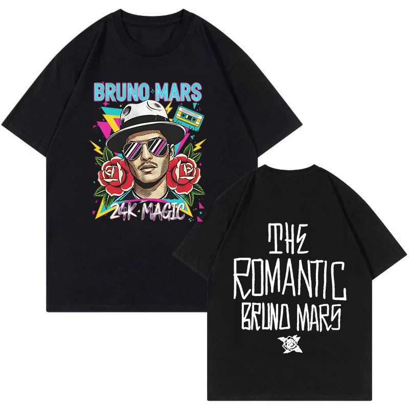 Bruno Mars Print Vintage T-Shi – Vintage Fashion Eu Bewertung und Preis