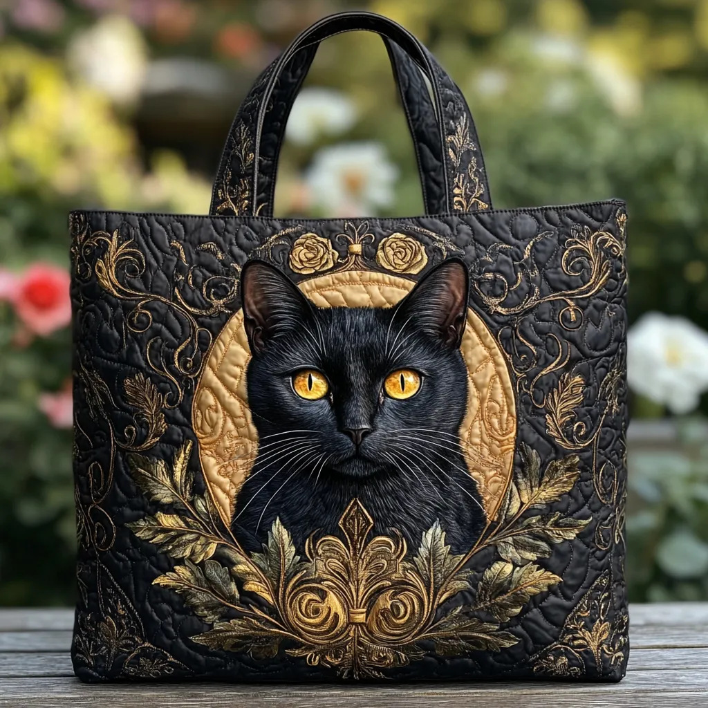 Vintage Schwarze Katzen-Print  – Vintage Fashion Fabrics Bewertung und Preis