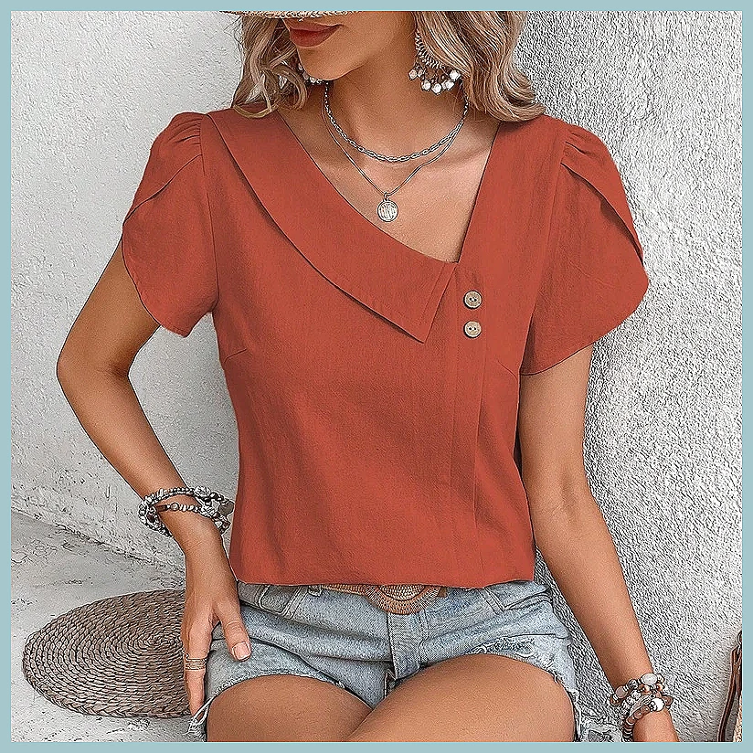 2024 Sommer Vintage Einfarbige – Vintage Fashion Bewertung und Preis