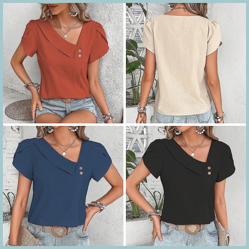 2024 Sommer Vintage Einfarbige – Vintage Fashion Bewertung und Preis